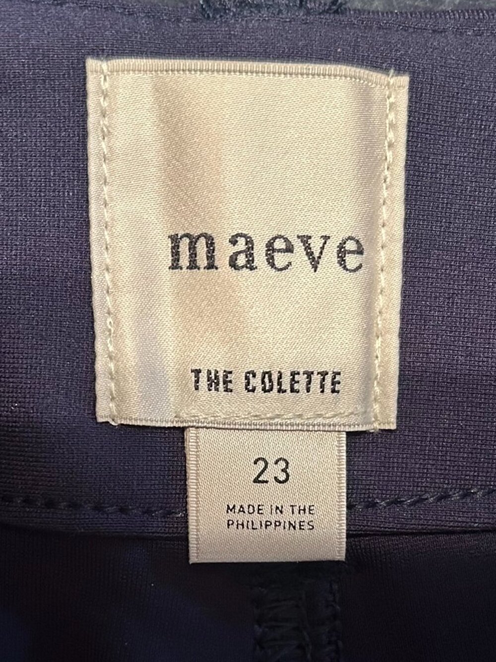 ✨ Anthropologie Maeve The Colette Knit Wide-Leg Cropped Pants in Navy - Picture 7 of 8
